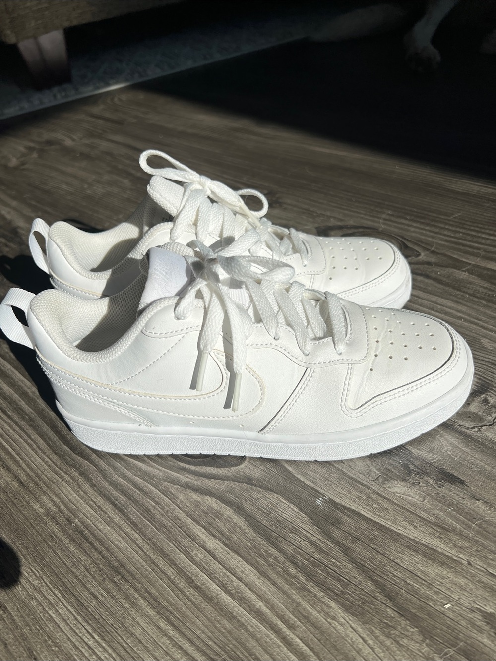 Women's All-White Low-Top Lace-Up Sneakers